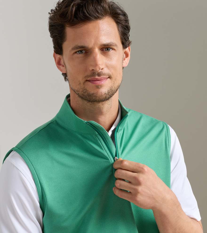 Galway M&eacute;lange Performance Quarter-Zip Vest - Alternate Image 4