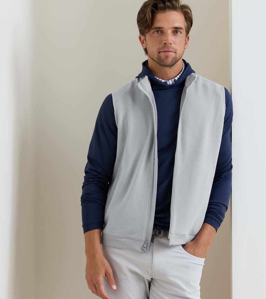 Cradle Piqu&eacute; Performance Full-Zip Vest - Alternate Image 1