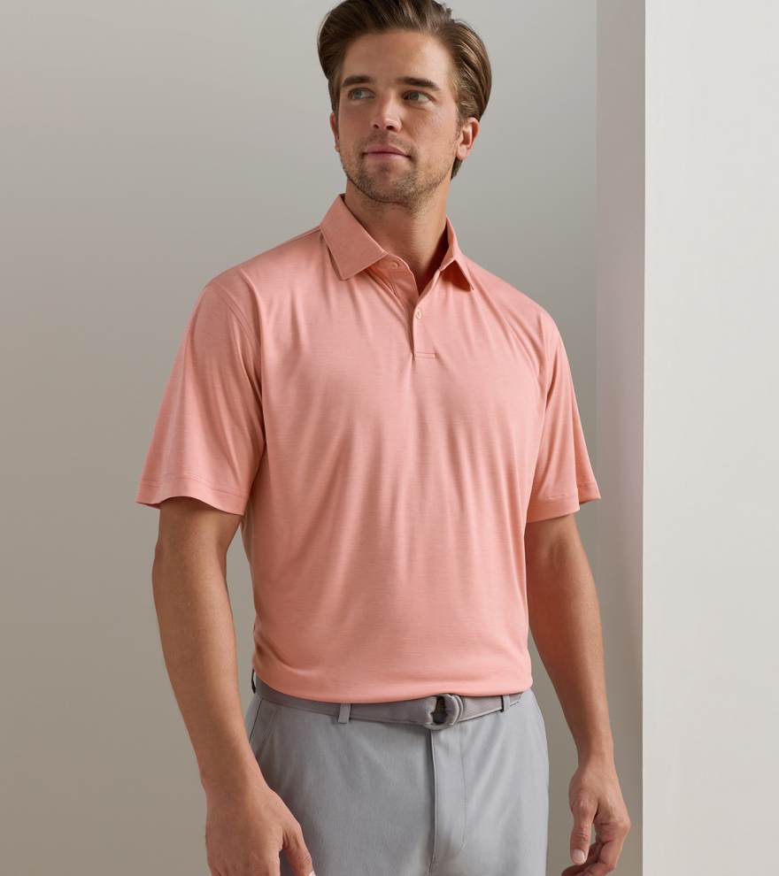 Featherweight M&eacute;lange Performance Polo - Alternate Image 1