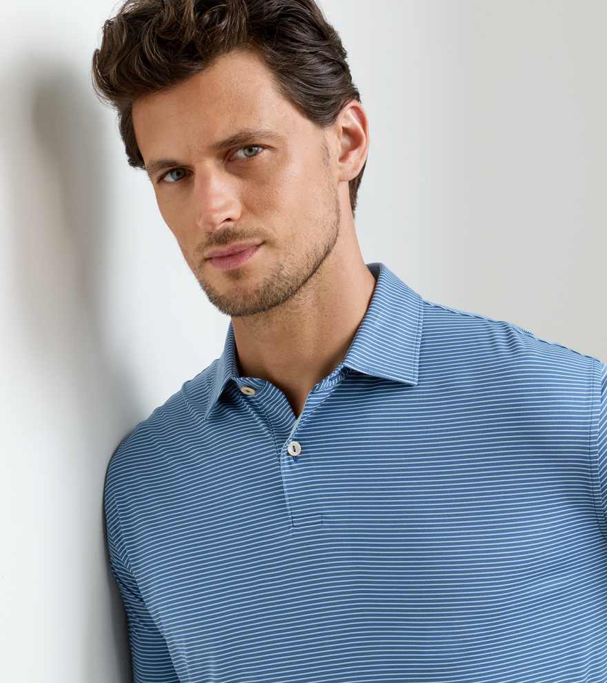 Featherweight Stripe Long-Sleeve Performance Polo - Alternate Image 3