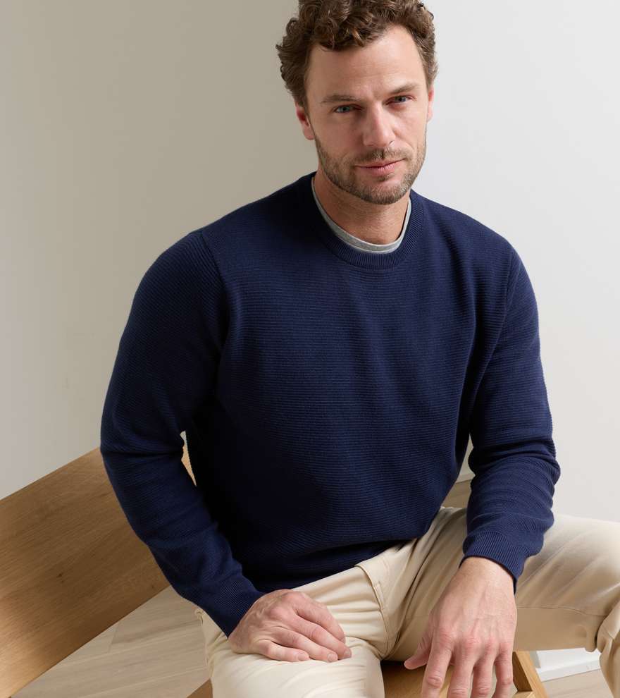 Coolspun Lite Textured Crewneck Sweater - Alternate Image 1
