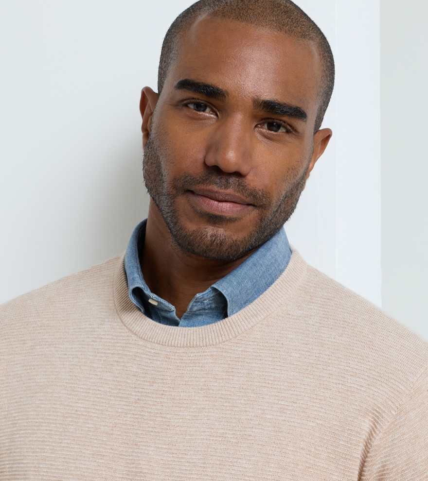 Coolspun Lite Textured Crewneck Sweater - Alternate Image 3