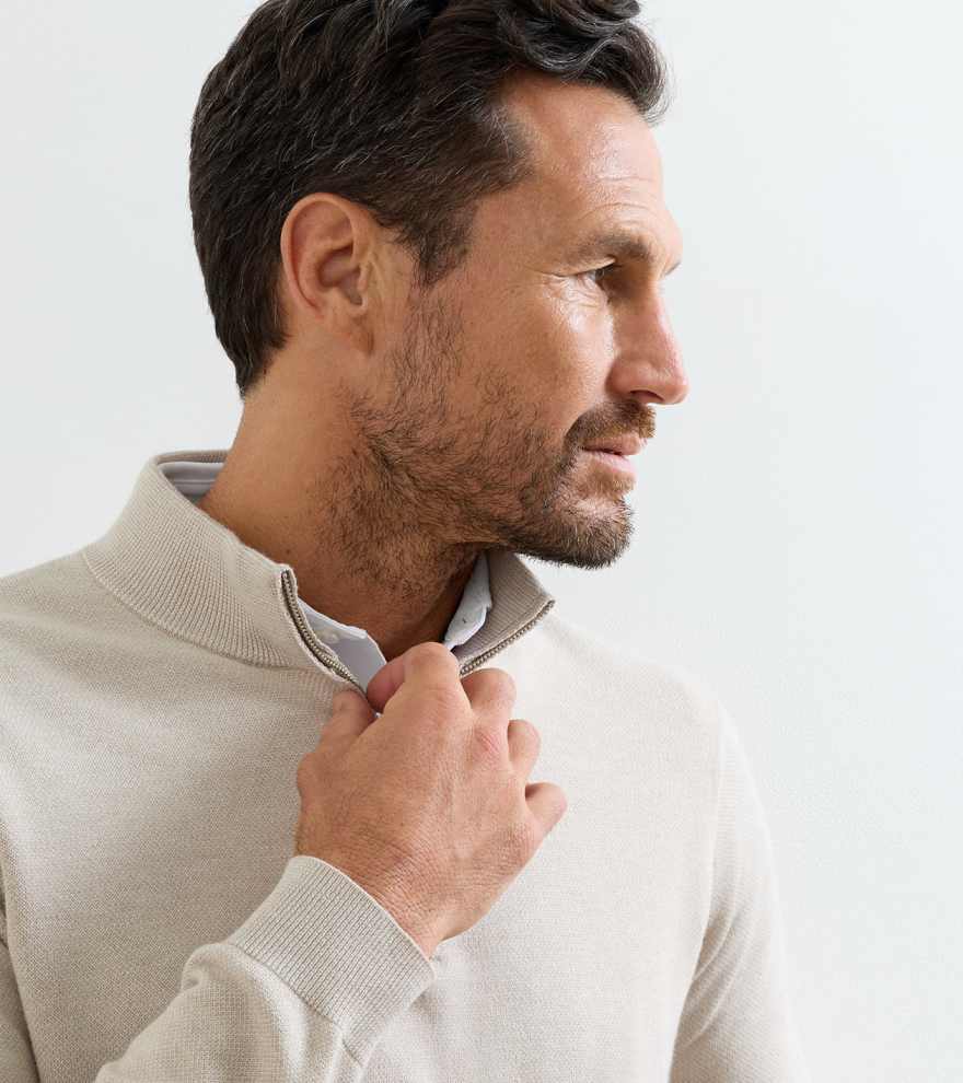 Coolspun Lite Birdseye Quarter Zip Sweater - Alternate Image 3