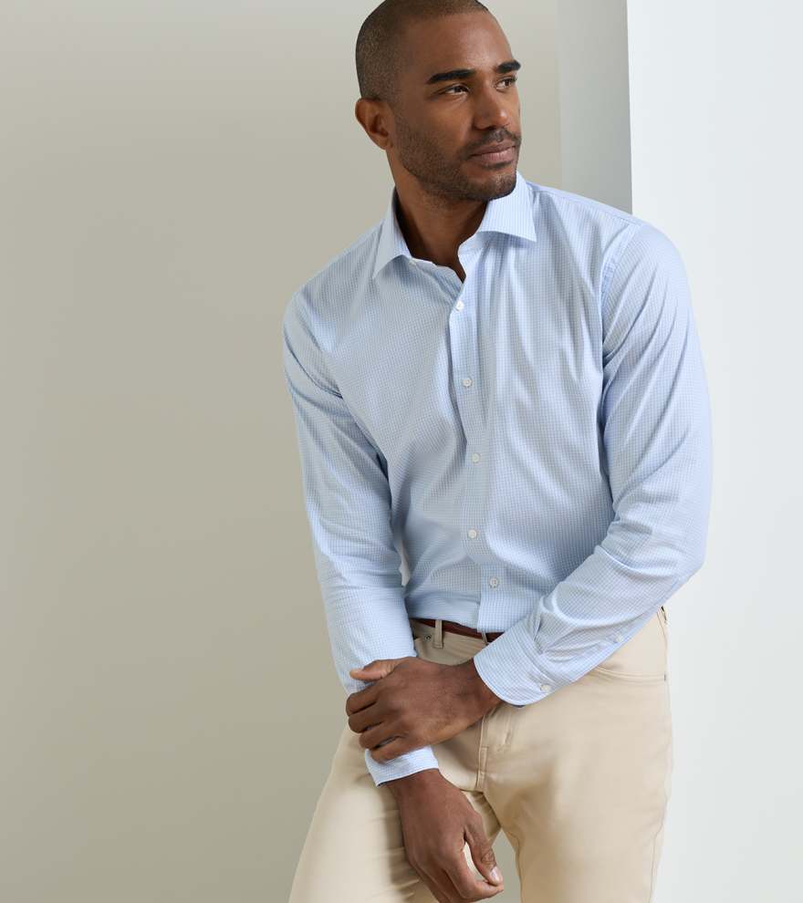 Conway Crown Lite Cotton-Stretch Sport Shirt - Alternate Image 1