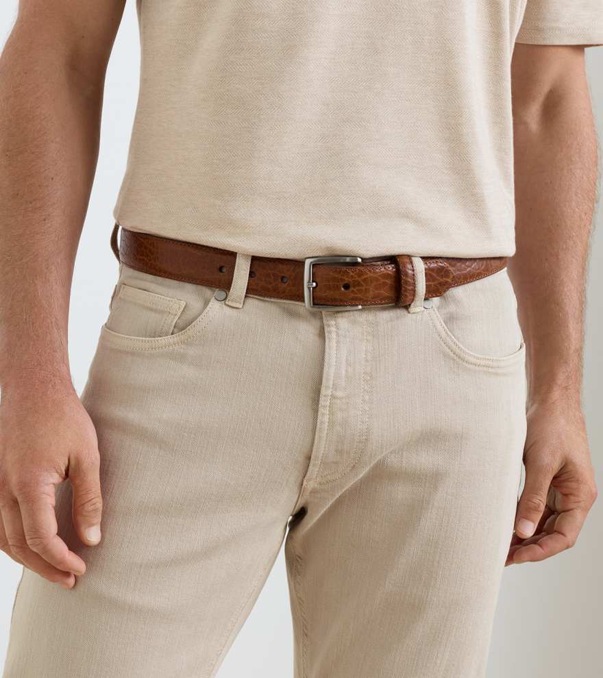 Pebbled Bison Belt - Alternate Image 1
