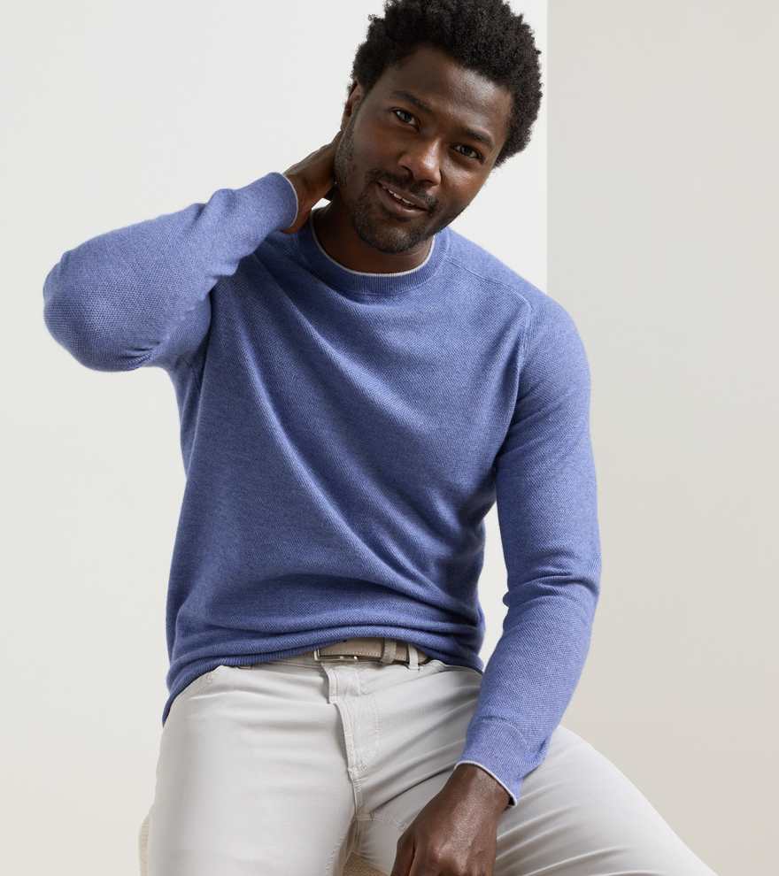Voyager Cashmere-Silk Saddle Shoulder Crew - Alternate Image 1