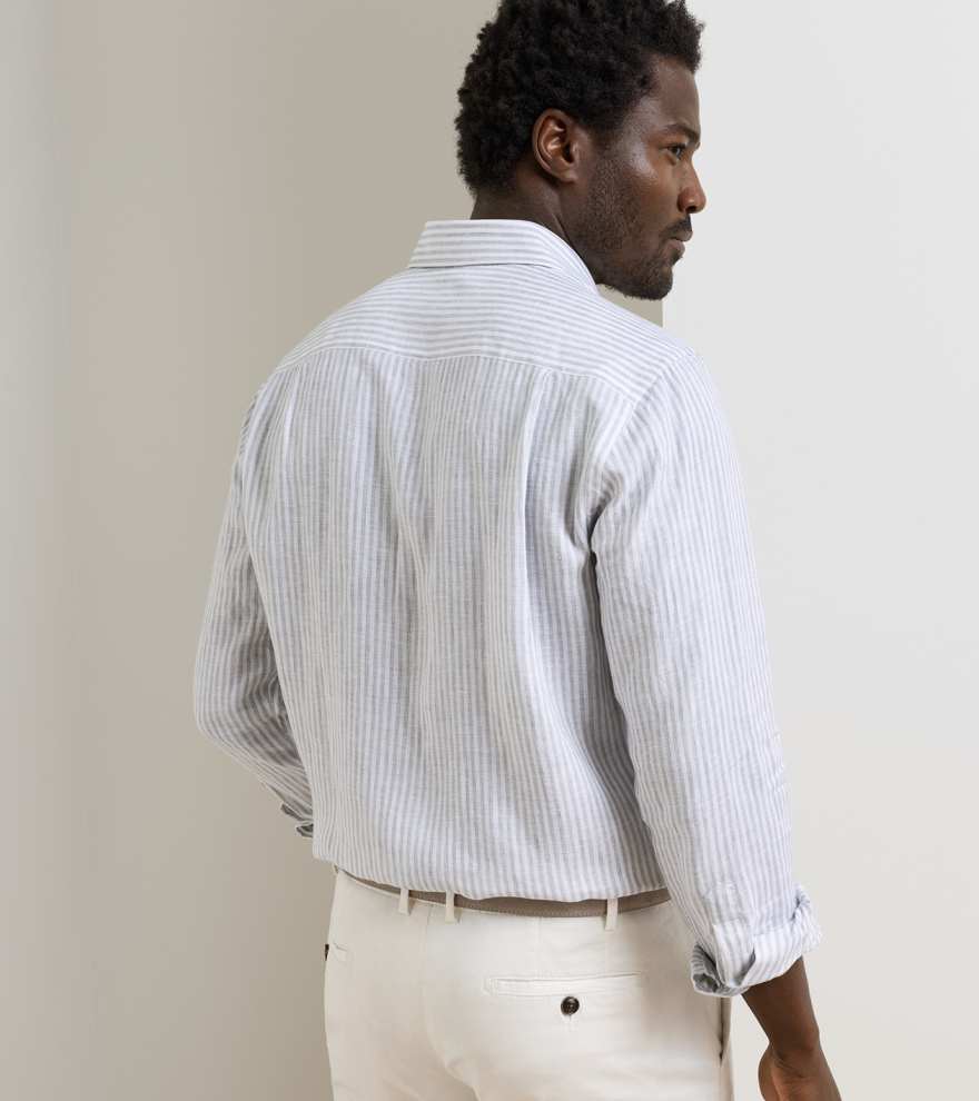 Astino Lino Stripe Sport Shirt - Alternate Image 2