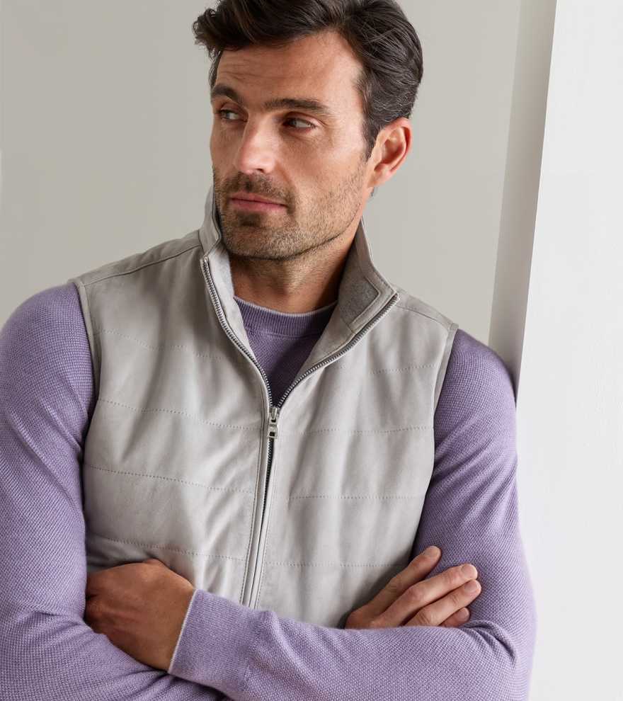 Featherweight Suede Gilet - Alternate Image 4