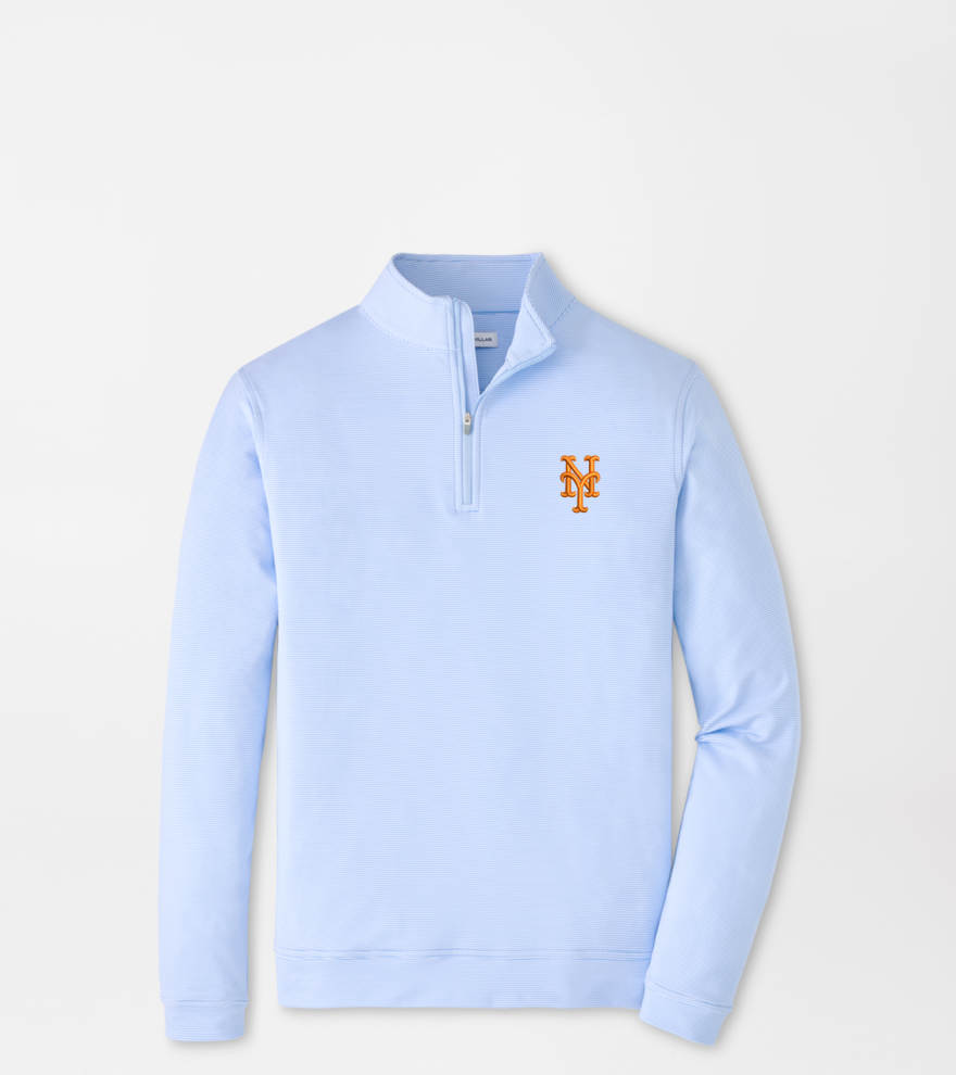 New York Mets Perth Sugar Stripe Performance Quarter-Zip