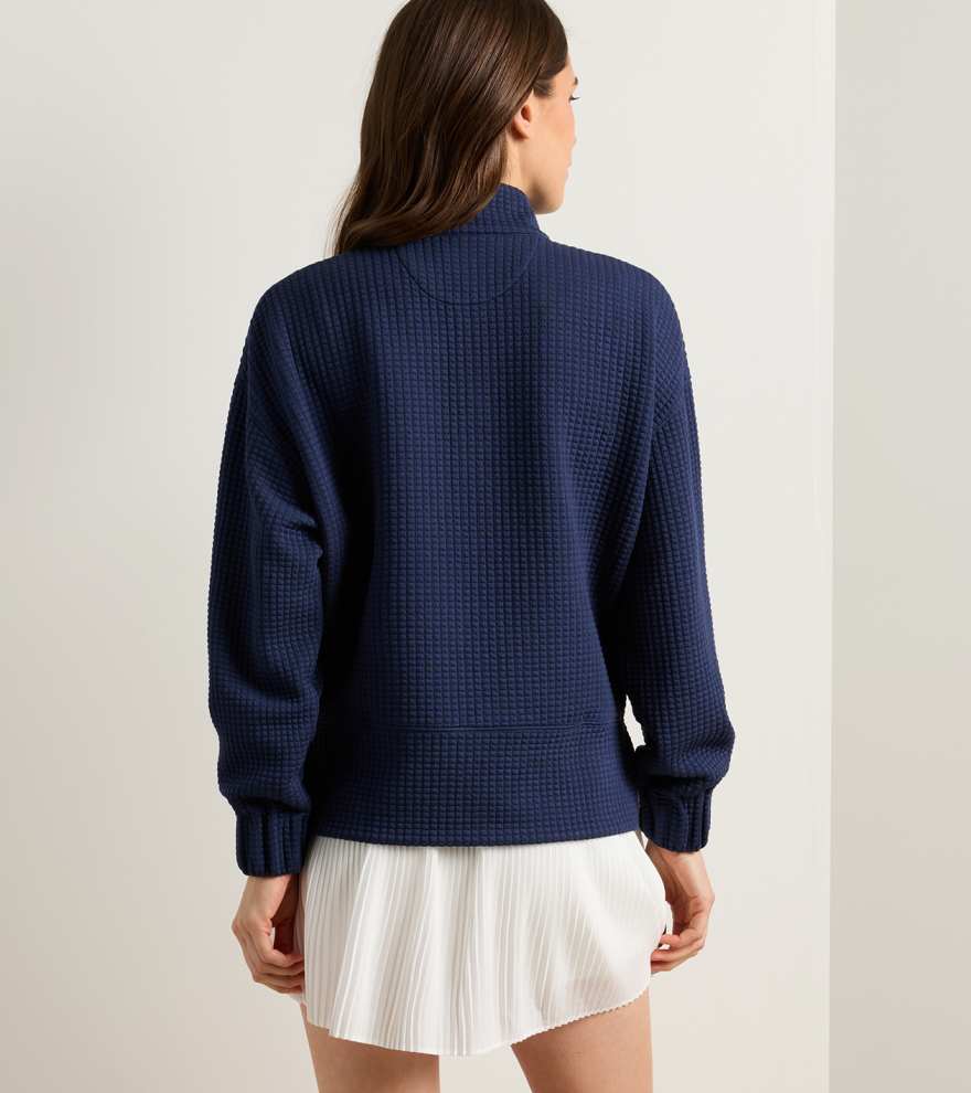 Flora Knit Jacquard Half-Zip Pullover - Alternate Image 2