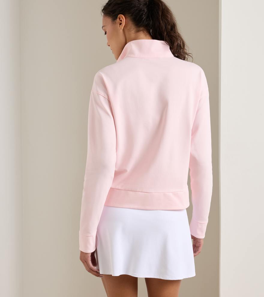 Coolspun Lite Cotton Quarter-Zip Pullover - Alternate Image 2