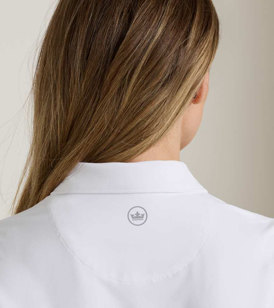 Women's Short Sleeve Button Polo - Alternate Image 3