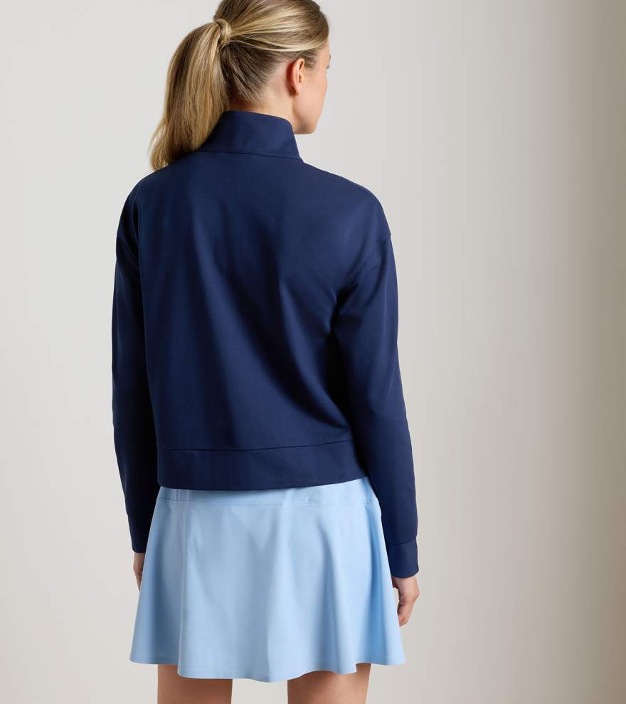 Coolspun Lite Cotton Quarter-Zip Pullover - Alternate Image 2