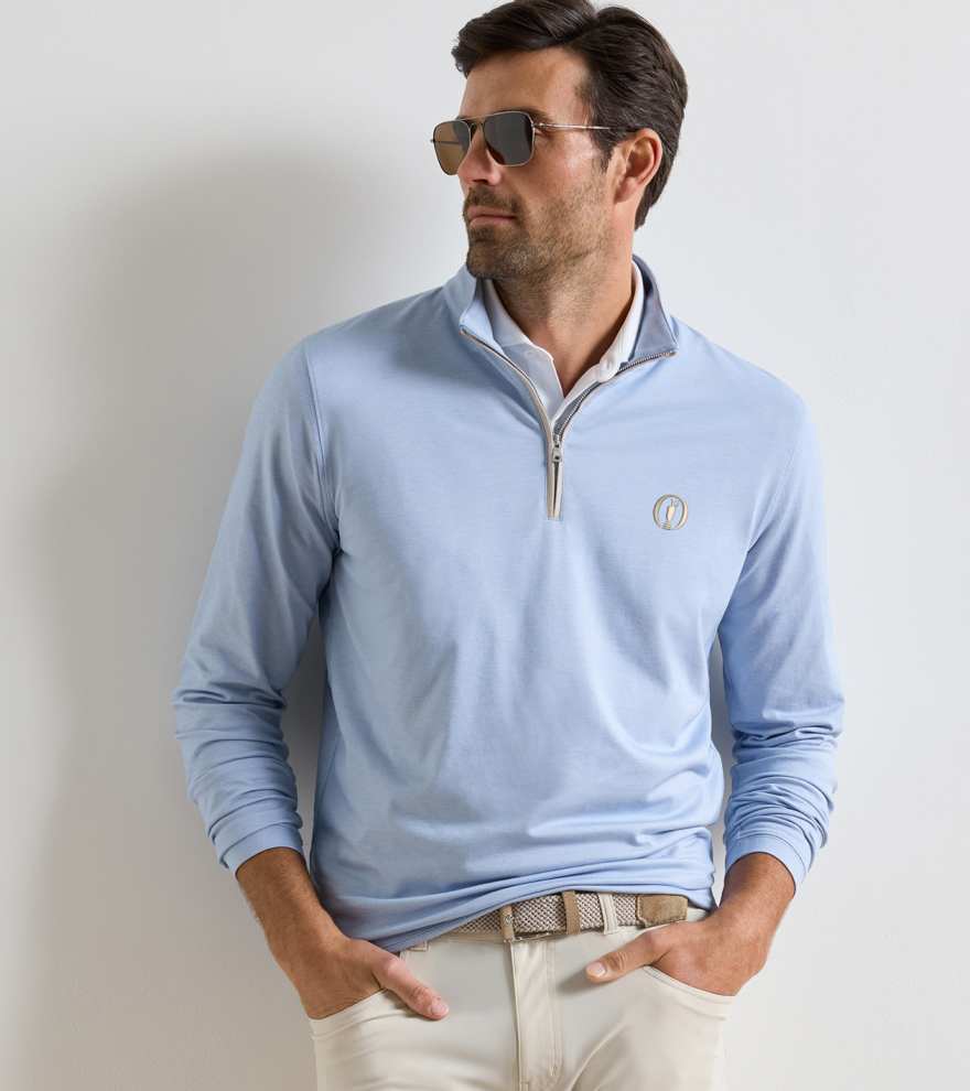 The Open Albatross Cotton-Blend Piqu&eacute; Quarter-Zip - Alternate Image 1