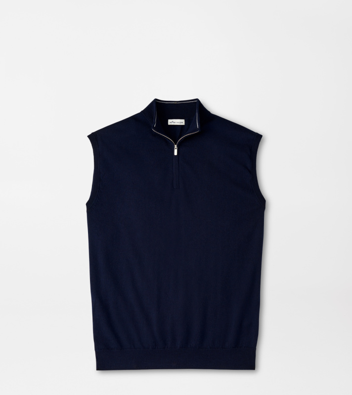 と*た様 STUMPSTAMP HALF ZIP PULLOVER VEST X Autumn Crest Quarter-Zip Vest | Men's Sweaters | Peter Millar