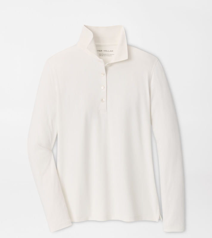 Keswick Long-Sleeve Button Polo | Women's Tops | Peter Millar