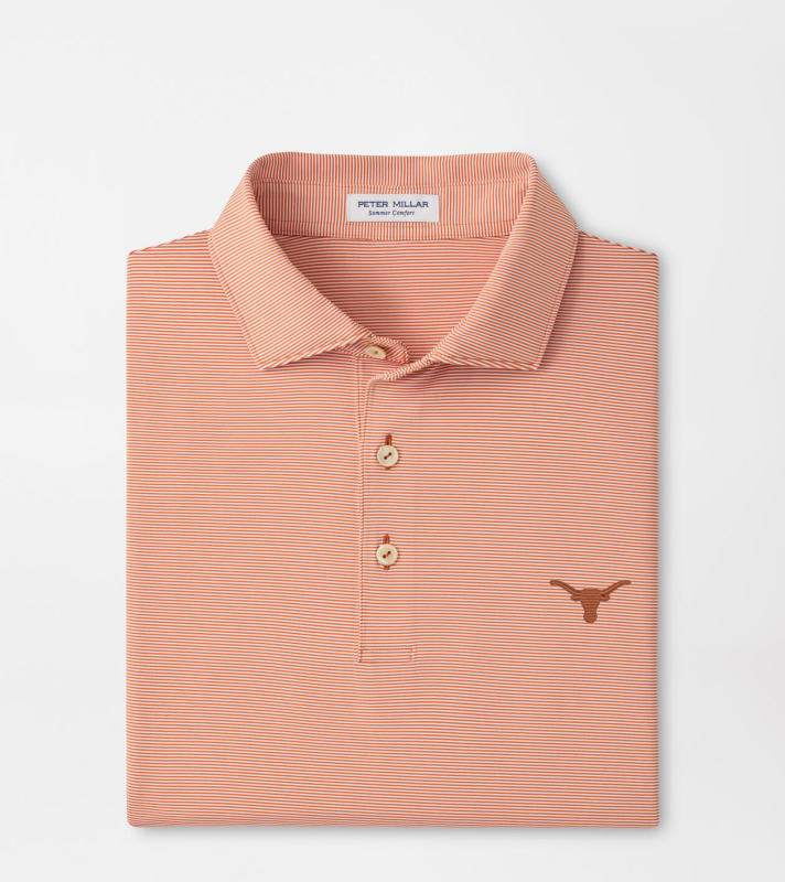 ★値下げしました★ Peter Millar ポロシャツ XL Texas Jubilee Stripe Performance Polo | Men's Collegiate Apparel
