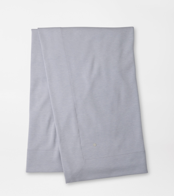 Flora Knit Cart Blanket in Light Grey