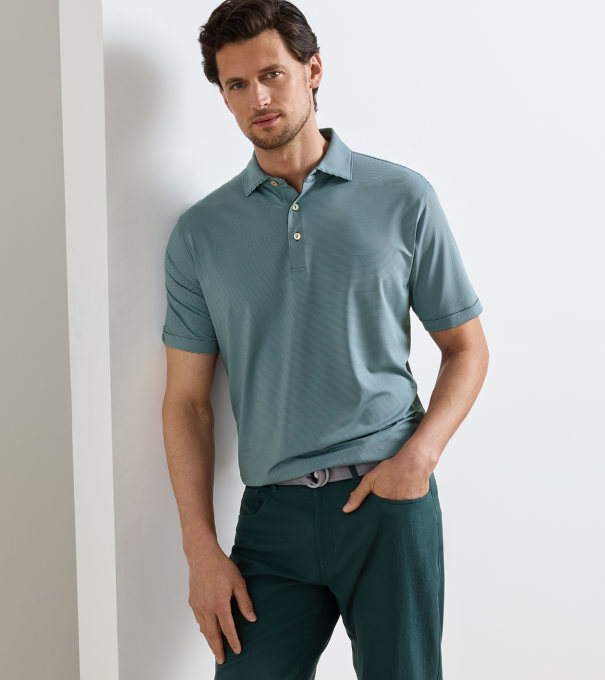 Jubilee Performance Jersey Polo in PINE BROOK
