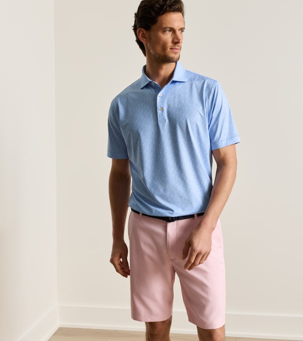 Rivington Performance Jersey Polo in Estate Blue