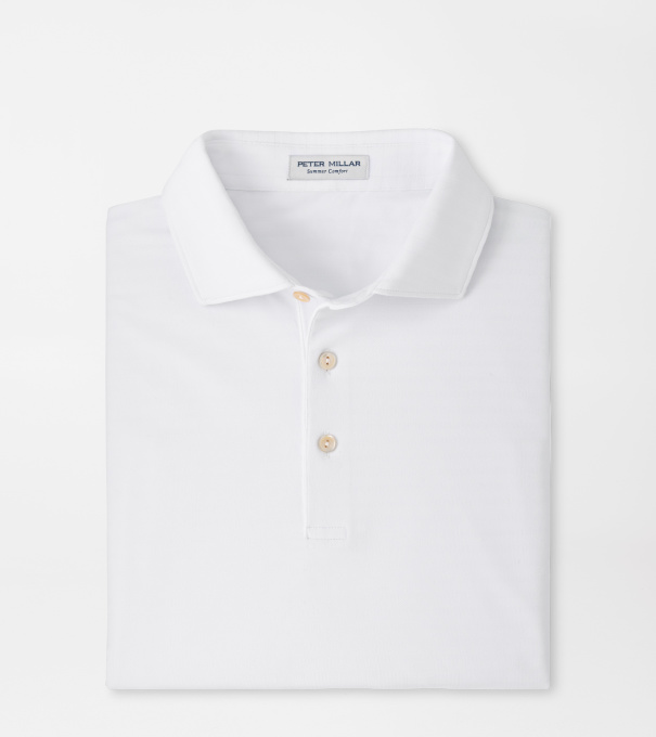 Clark Performance Jersey Polo in White