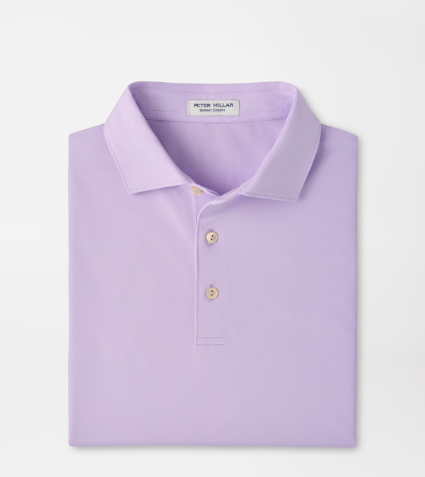 Solid Performance Jersey Polo in GARDEN VIOLET