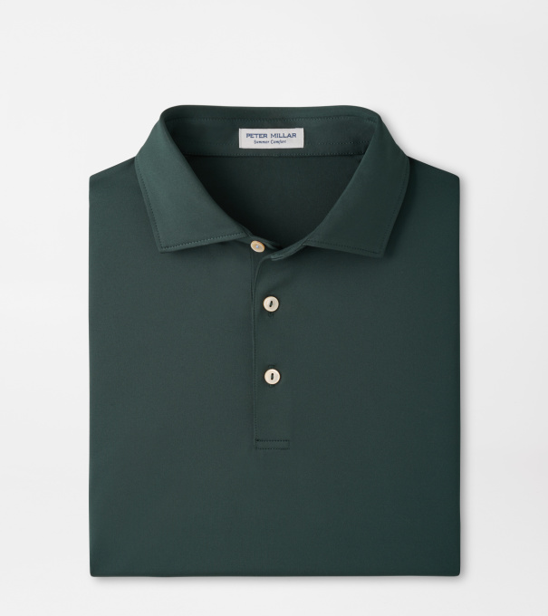 Solid Performance Jersey Polo in PINE BROOK