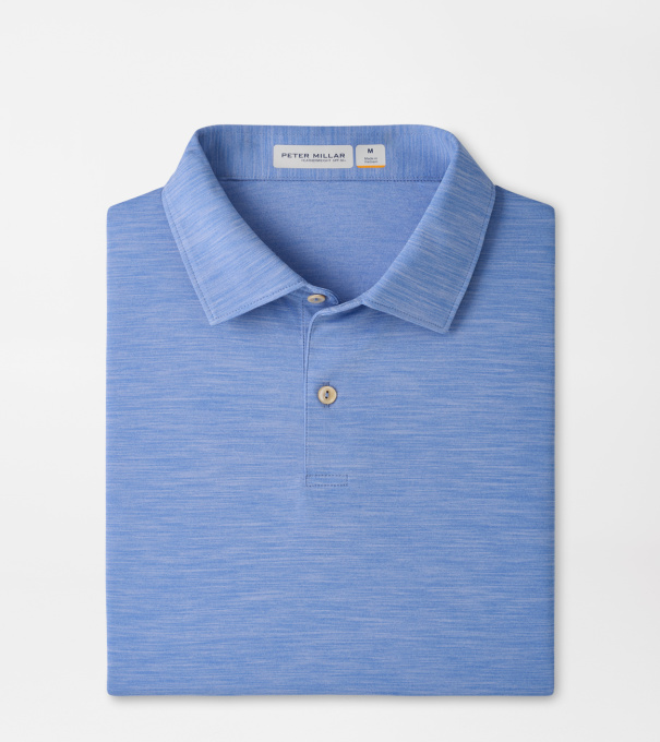Featherweight M&eacute;lange Performance Polo in HYPER BLUE
