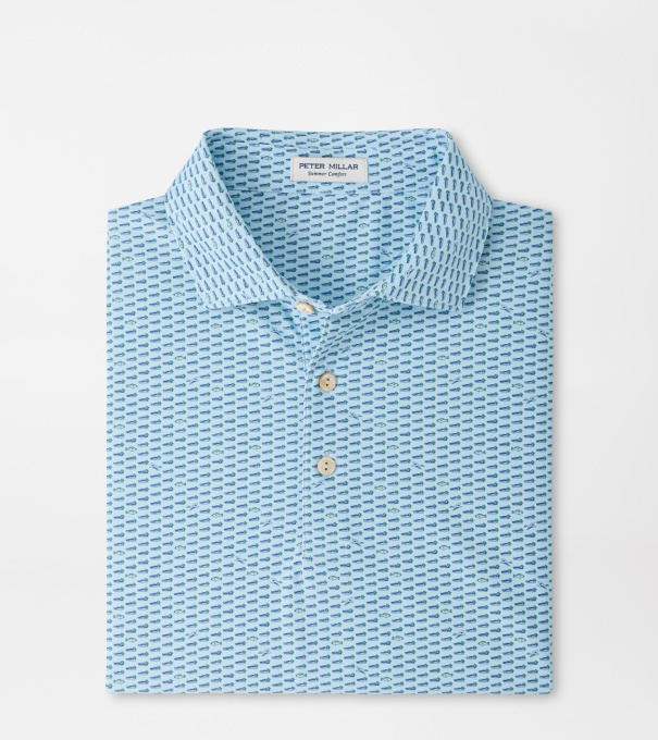 Duck Season Performance Mesh Polo in PALE BLUE