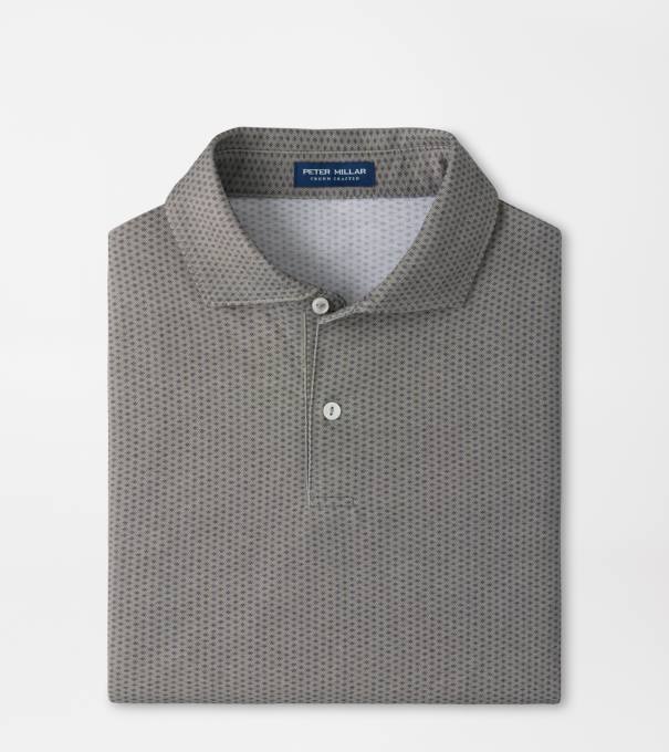 Albatross Diamond Cotton-Blend Piqu&eacute; Polo in Dark Olive