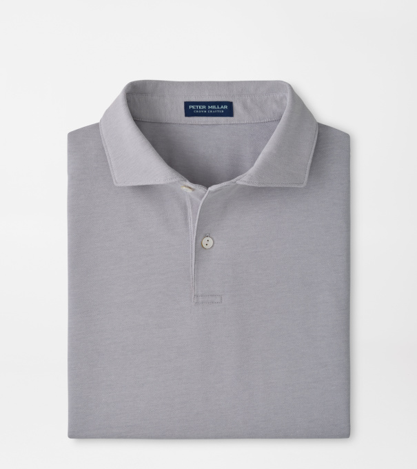 Albatross Cotton-Blend Piqu&eacute; Polo in Gale Grey