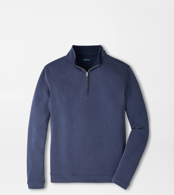 Soft Suede Performance Quarter-Zip in Navy