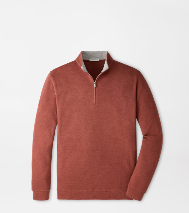 Crown Comfort Quarter-Zip Pullover in Burnt Orange