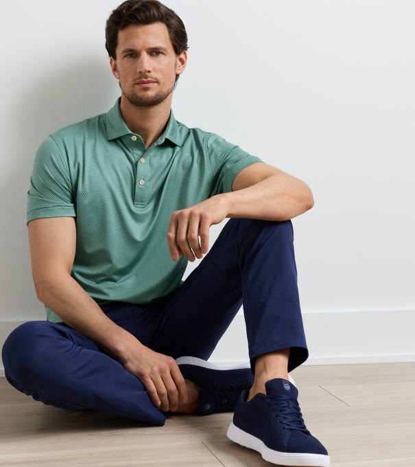 Fulton Performance Jersey Polo in FRESH MINT