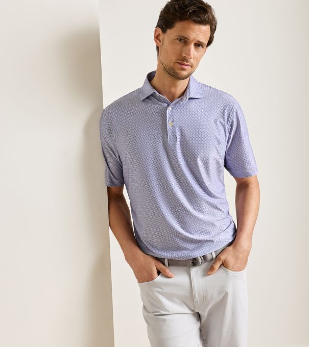 Rambla Performance Jersey Polo in GARDEN VIOLET