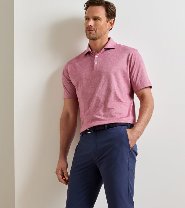 Excursionist Flex Short-Sleeve Polo in RUBY DUSK