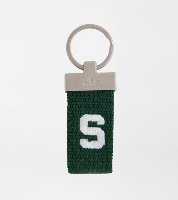 Michigan State Key Chain in Erin Green