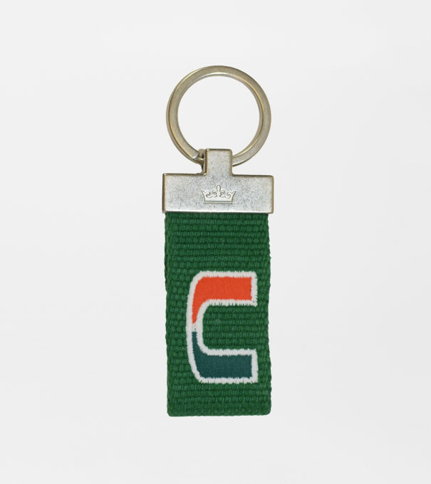 University of Miami Key Chain in Erin Green