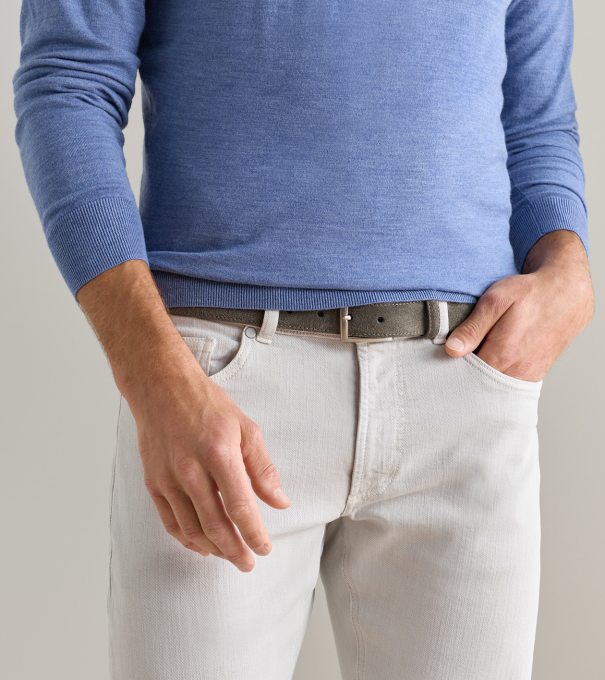 Excursionist Suede Belt in Smoke