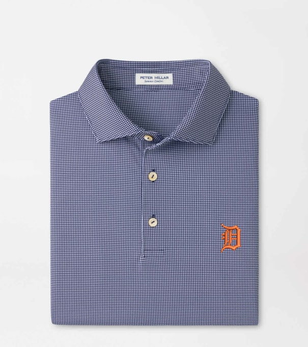 Detroit Tigers Border Performance Jersey Polo in Navy