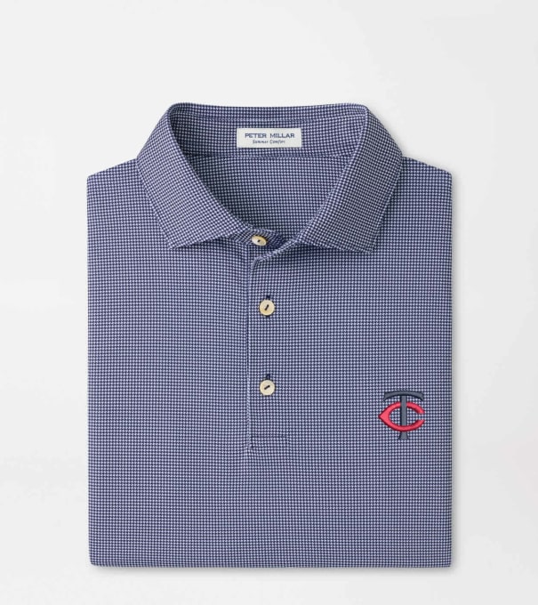 Minnesota Twins Border Performance Jersey Polo in Navy