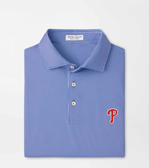 Philadelphia Phillies Border Performance Jersey Polo in Blue3