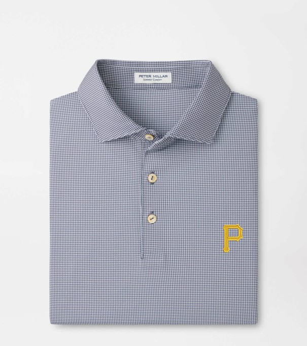 Pittsburgh Pirates Border Performance Jersey Polo in Iron