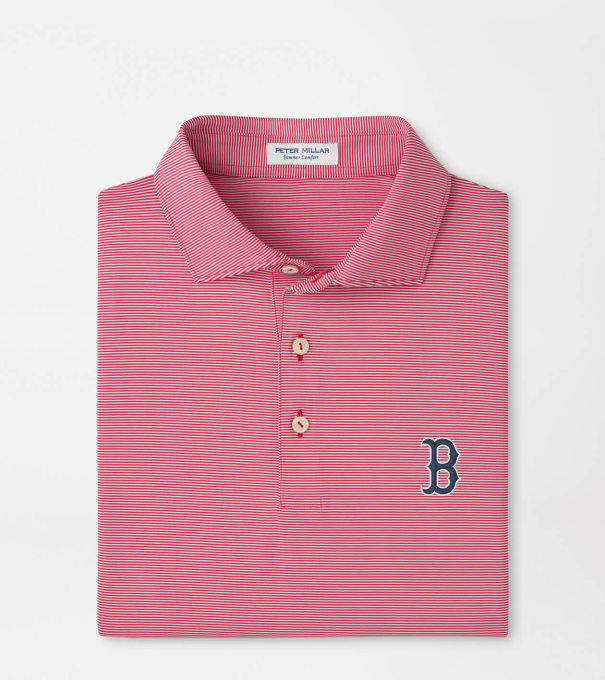 Boston Red Sox Jubilee Stripe Performance Polo in Red3