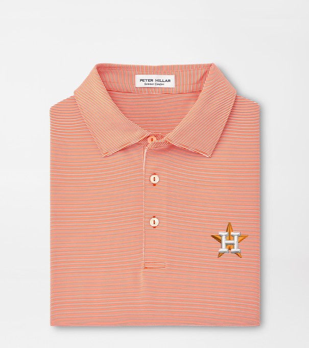 Houston Astros Jubilee Stripe Performance Polo in Orange6
