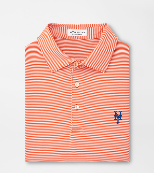 New York Mets Jubilee Stripe Performance Polo in Orange6