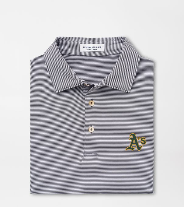 Athletics Jubilee Stripe Performance Polo in Iron