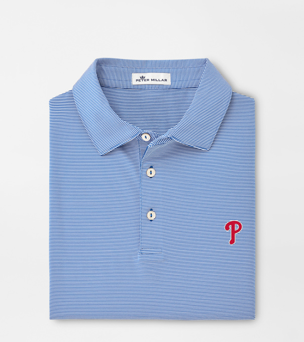 Philadelphia Phillies Jubilee Stripe Performance Polo in Blue3
