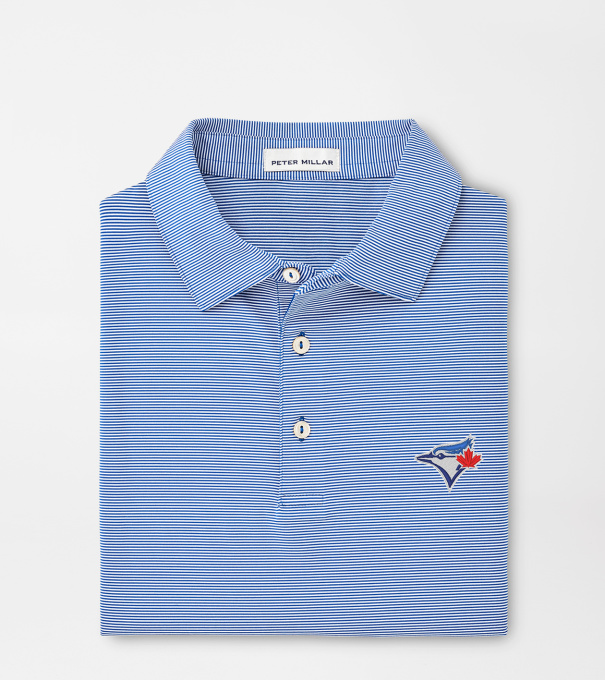 Toronto Blue Jays Jubilee Stripe Performance Polo in Blue3