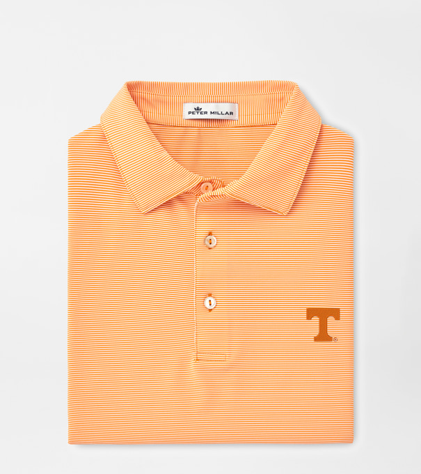 Tennessee Jubilee Stripe Performance Polo in Orange1